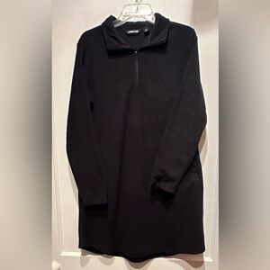 Lands’ End Women’s Large Fleece Black Dress